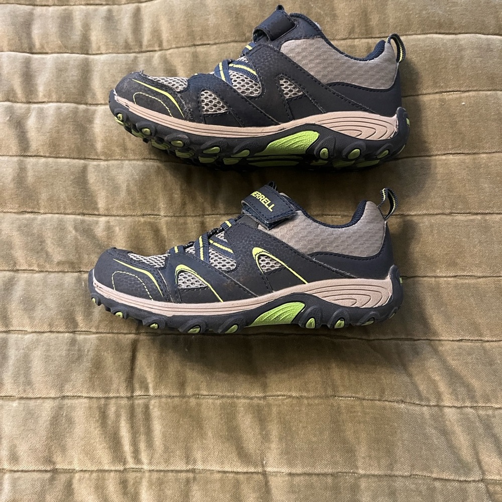 Merrell Navy and Green Trail Shoes